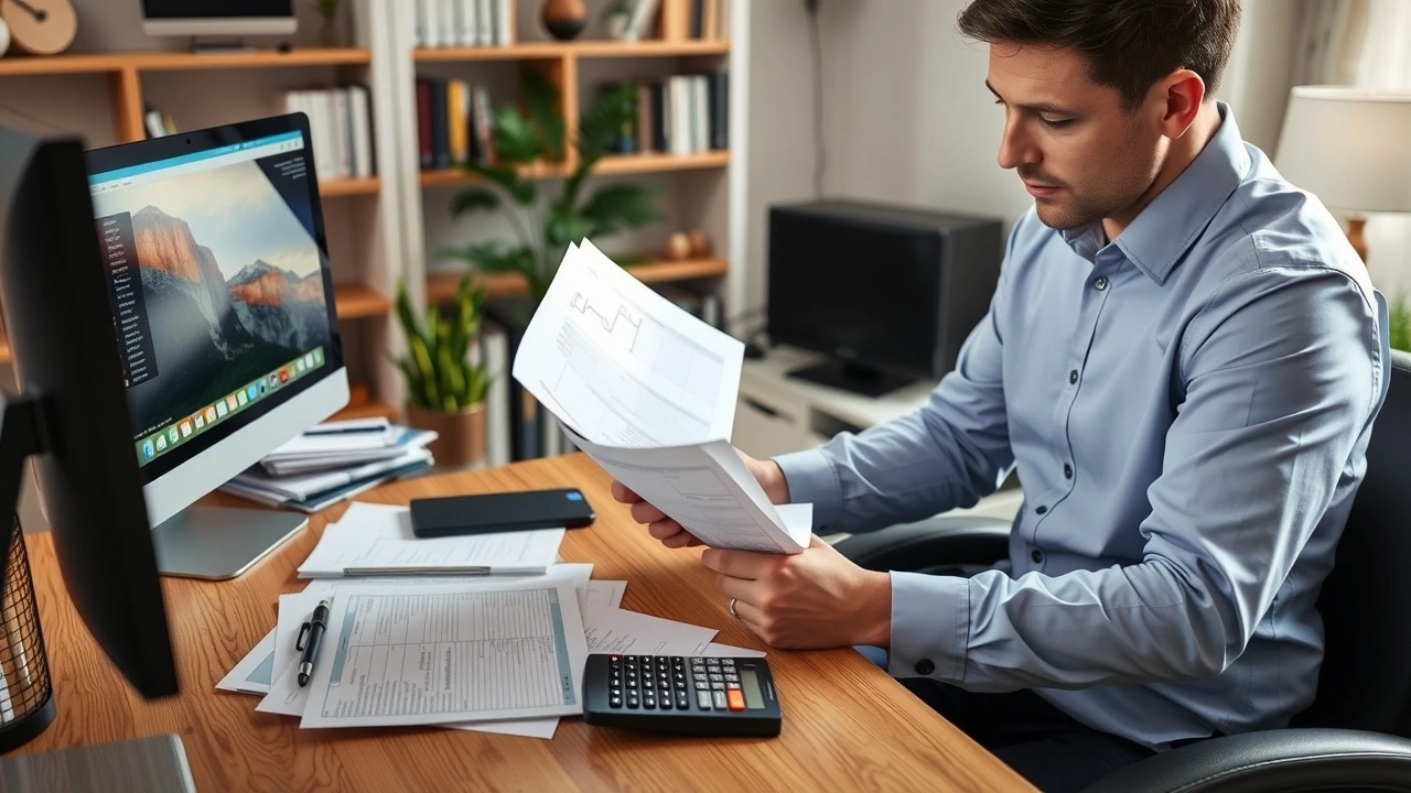 consultant examinant des documents fiscaux dans un bureau