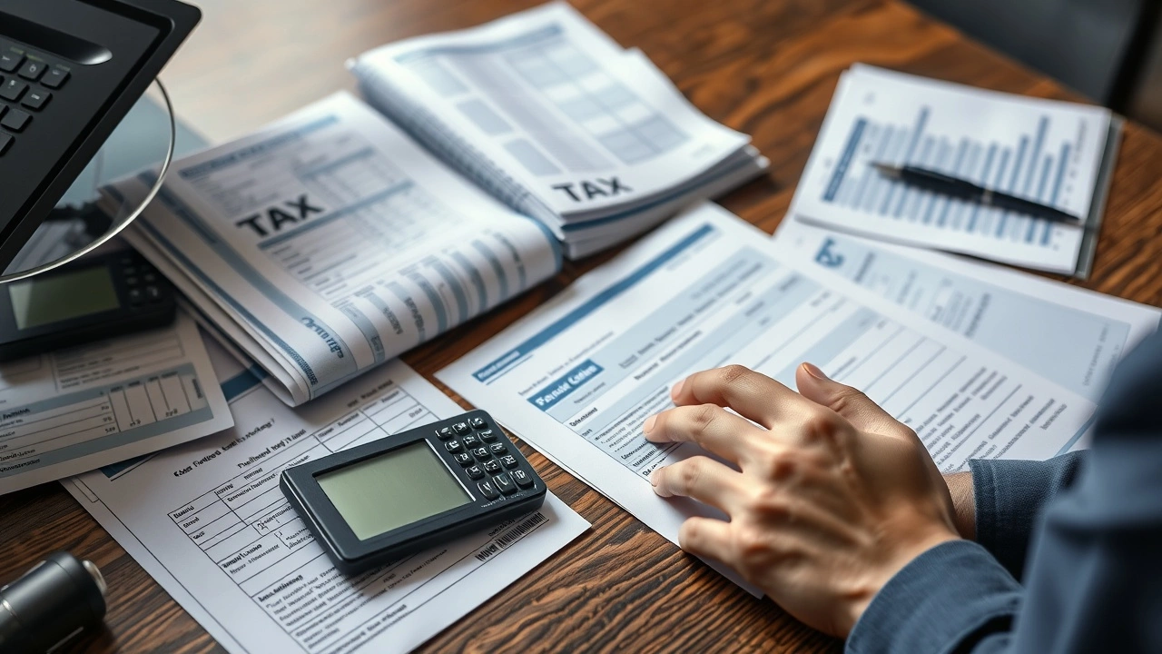 person consultant des documents financiers sur un bureau