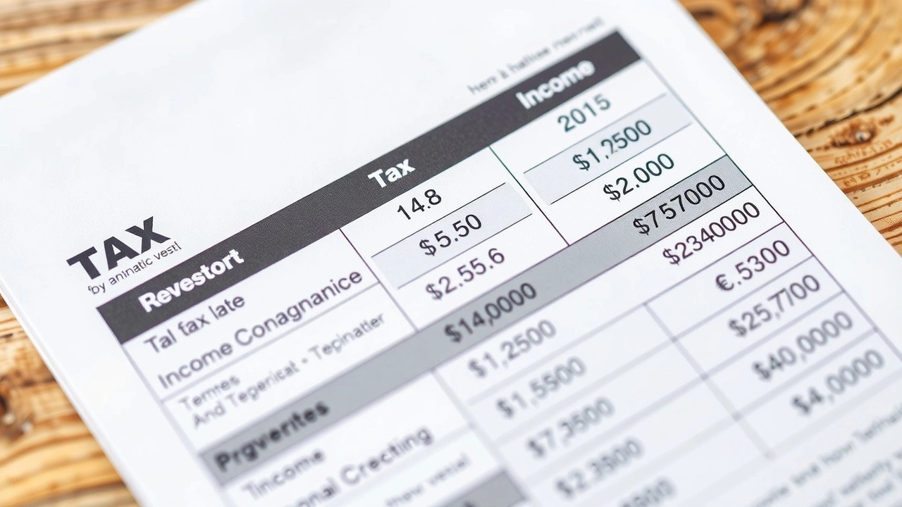 document fiscal sur les taux d'imposition