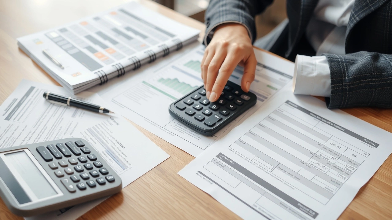 person examinant des documents financiers sur un bureau