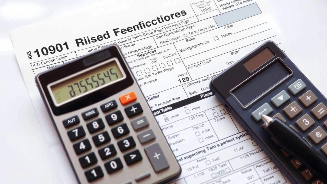 formulaire fiscal avec tableaux et calculatrice