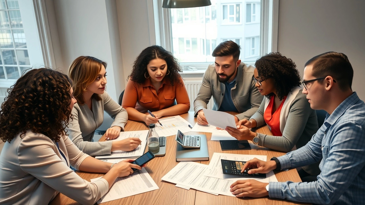 groupe de personnes discutant de la gestion budgétaire