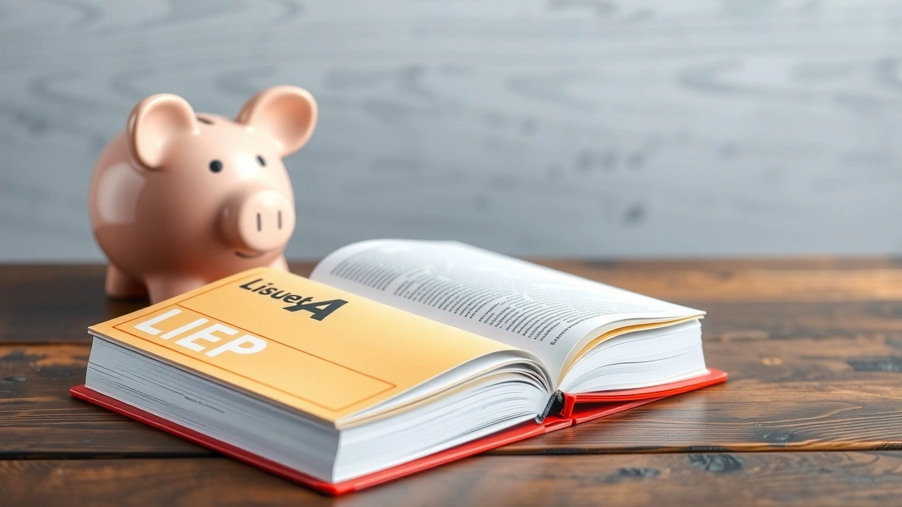 livret A et LEP sur une table avec une tirelire