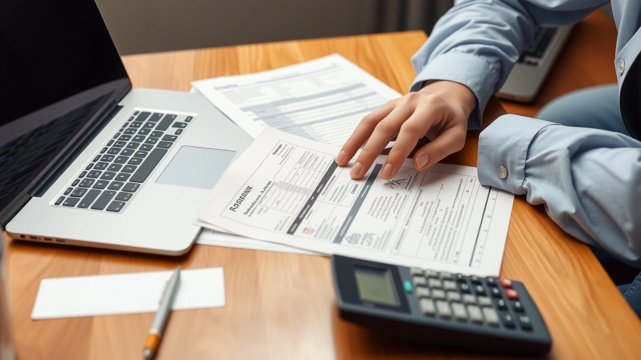 person analysant des documents financiers et fiscaux