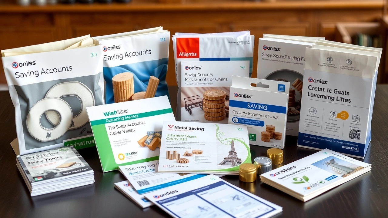 produits d'epargne sur une table bien rangee