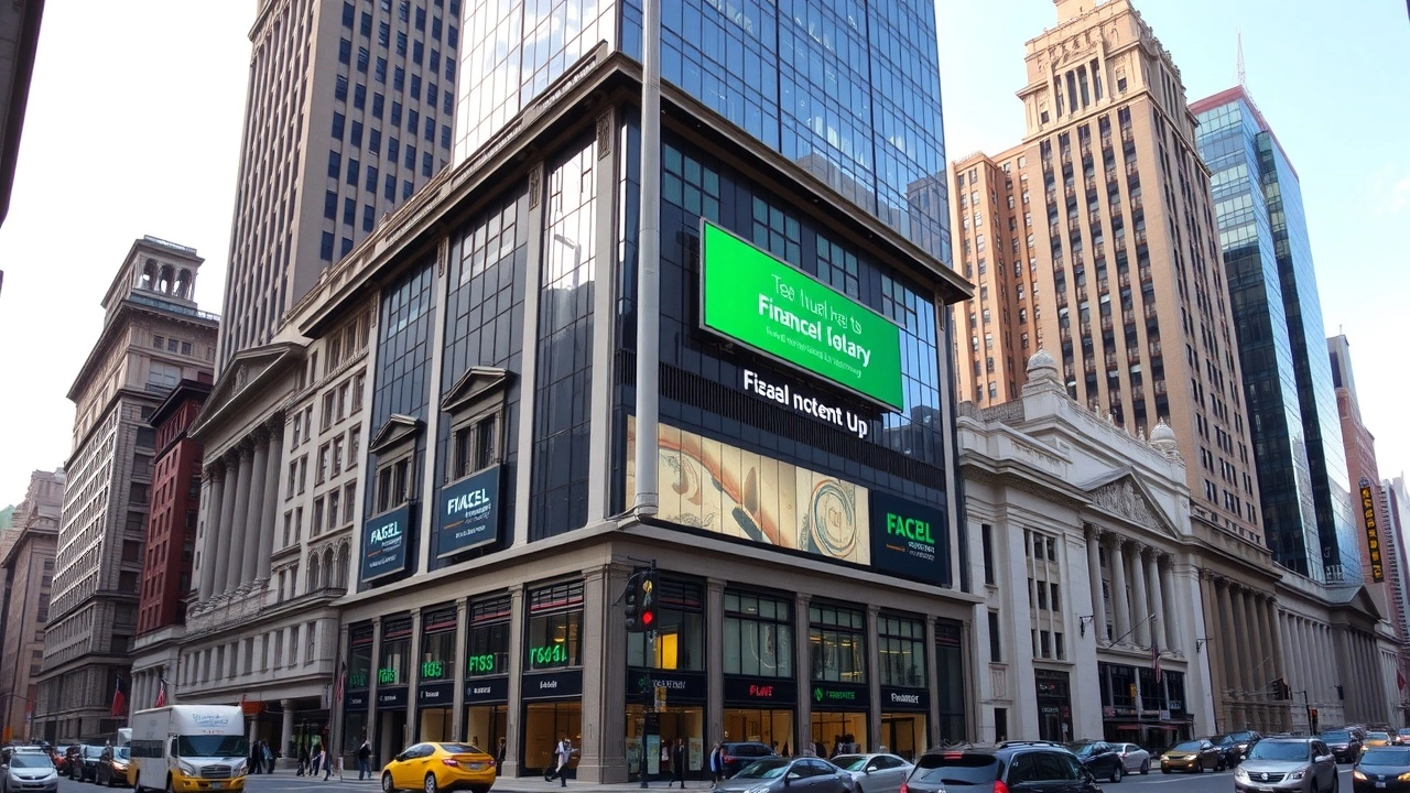 vue d'un quartier financier avec des bâtiments gouvernementaux