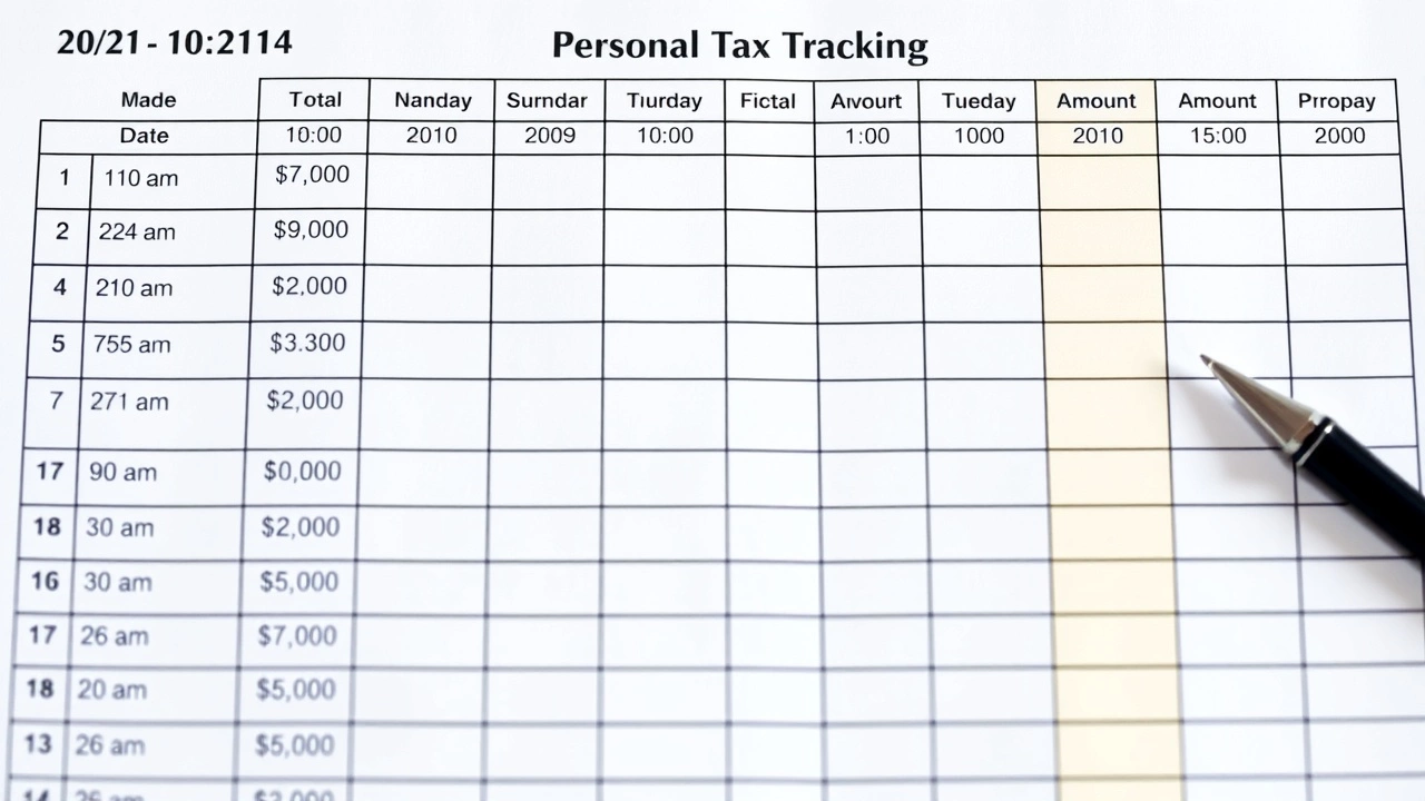 tableau de suivi fiscal personnalisé avec colonnes détaillées