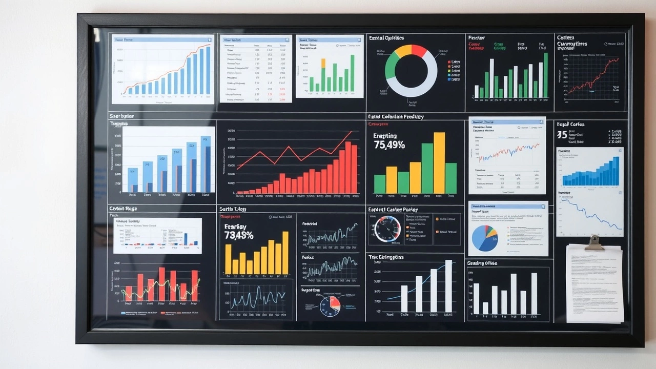 tableau de visualisation des finances avec graphiques