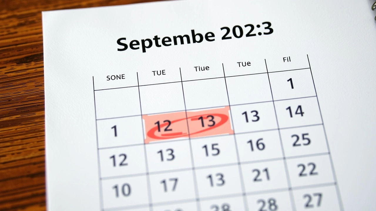 calendrier de septembre 2025 avec échéances TVA