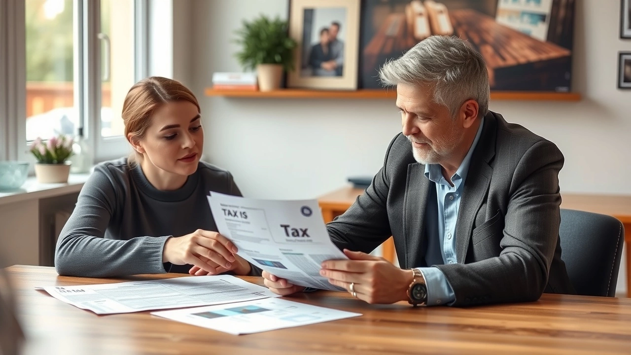 couple marié examinant des documents fiscaux