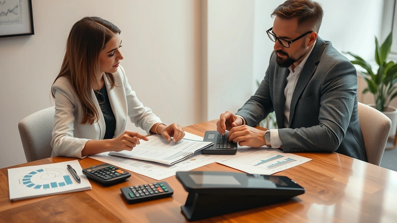 couple analysant des documents financiers ensemble