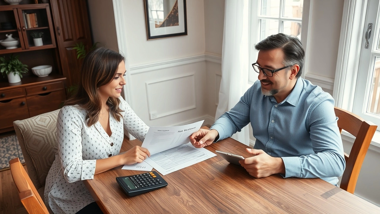 couple discutant finances et documents fiscaux