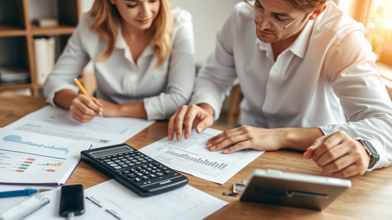 couple examinant des documents fiscaux à une table