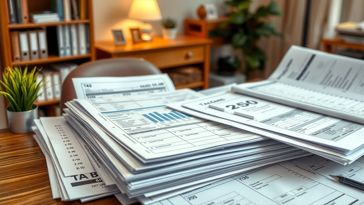 documents fiscaux organisés sur un bureau