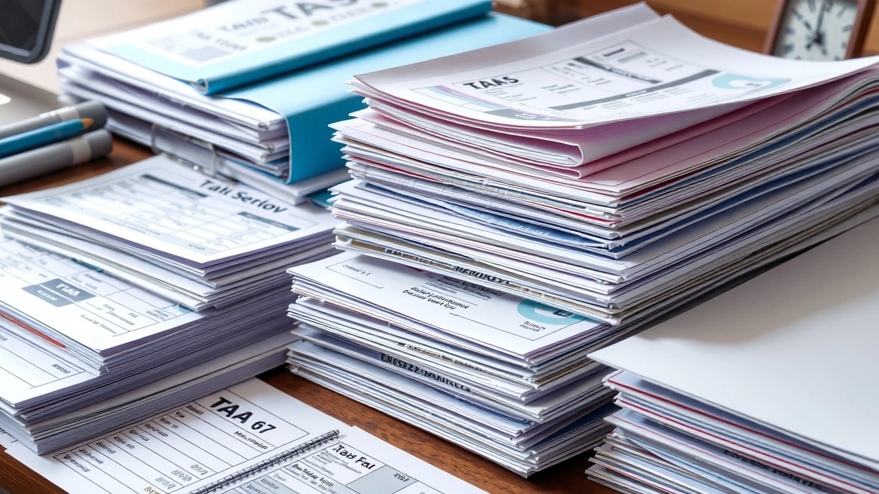 documents fiscaux organisés sur un bureau