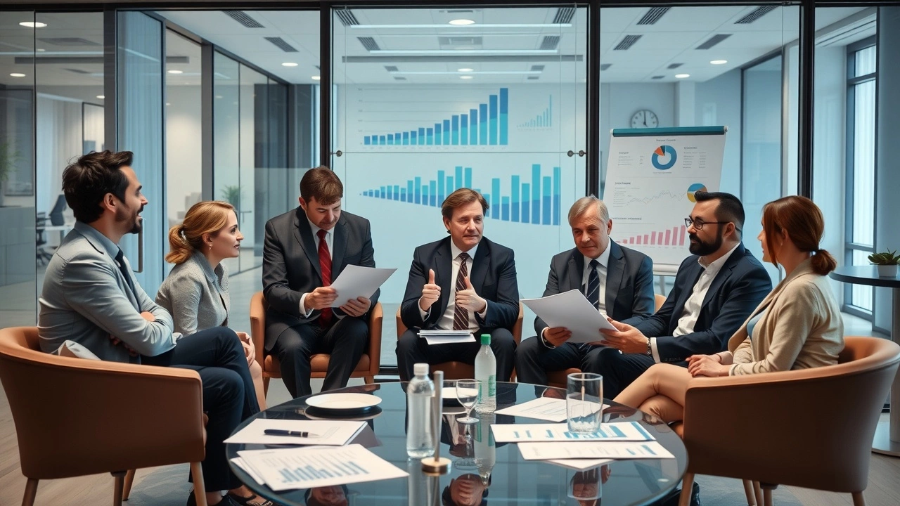 groupe d'experts fiscaux discutant des changements fiscaux