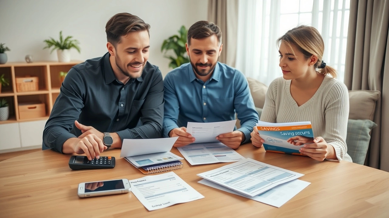 famille discutant de leurs options d'epargne