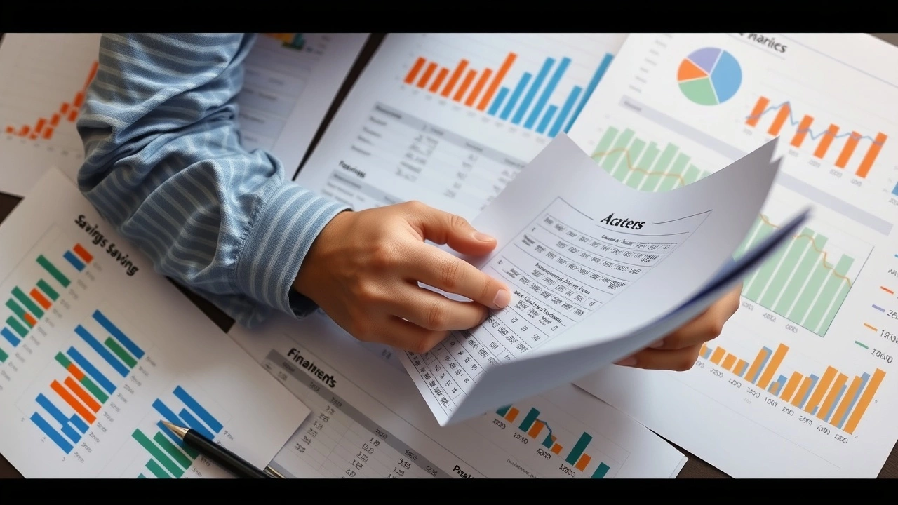 person analysant des documents financiers en rapport avec l'epargne