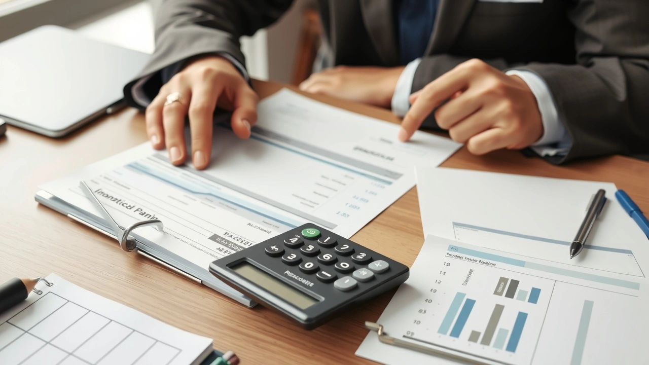 person evaluant son budget sur un bureau