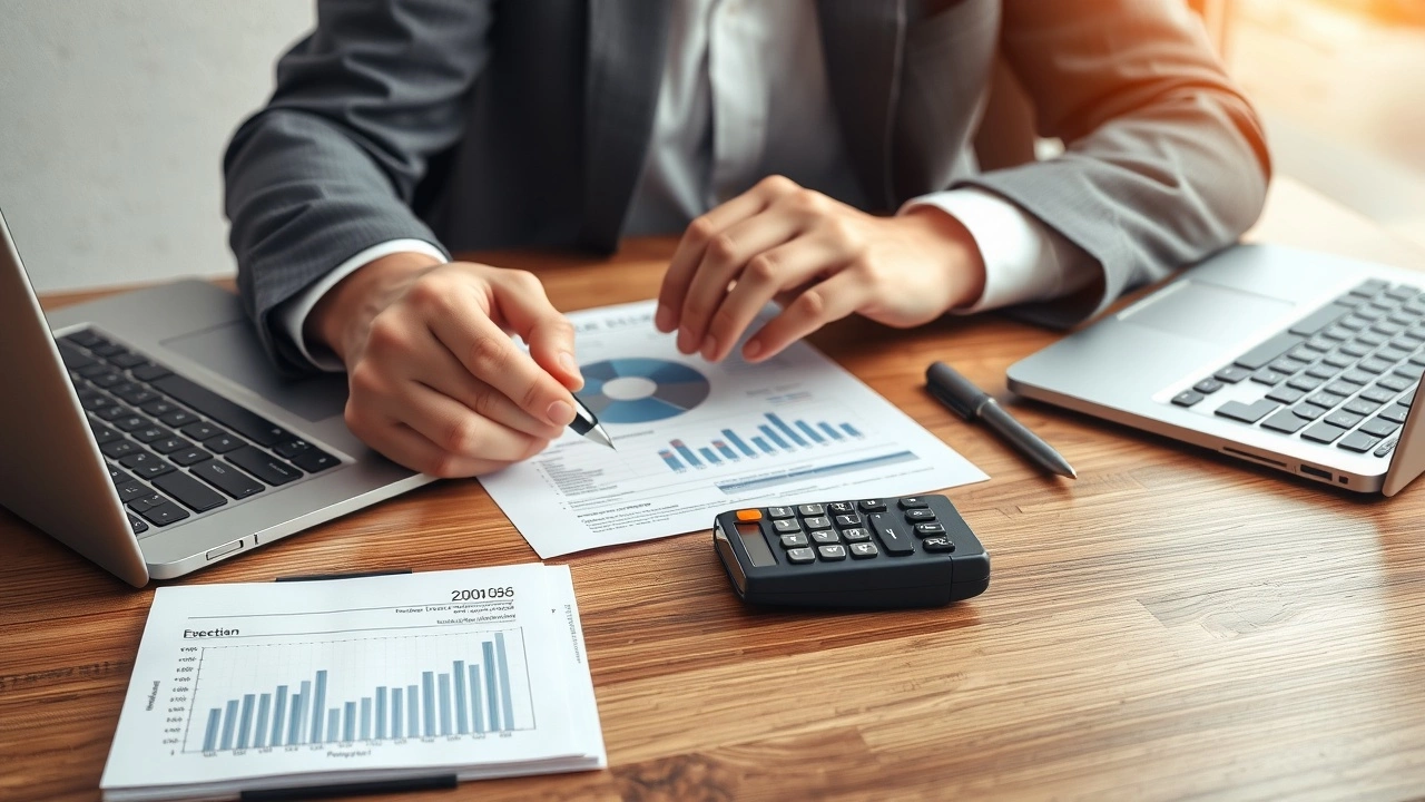 person examinant des documents financiers