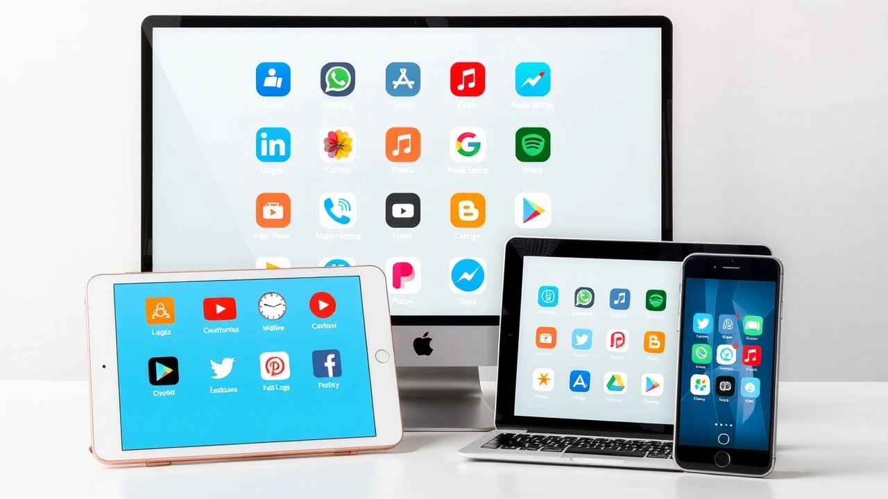 services numériques à travers divers appareils électroniques