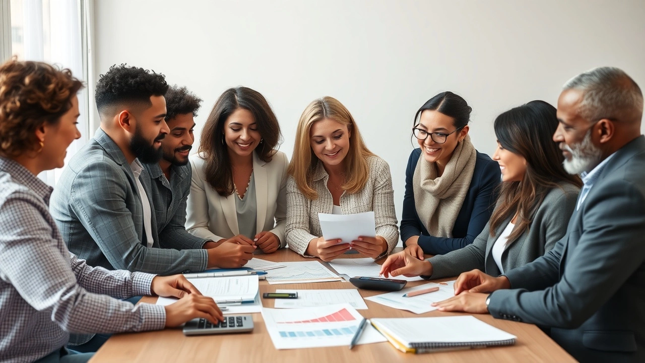 groupe de personnes discutant des strategies budgétaires