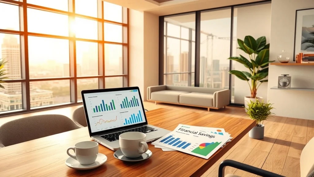 Une image d'un bureau de conseiller financier moderne et accueillant, illustrant la planification financière.