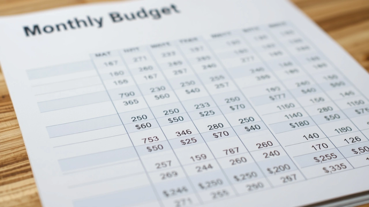 feuille de budget mensuel avec calculs dimpots