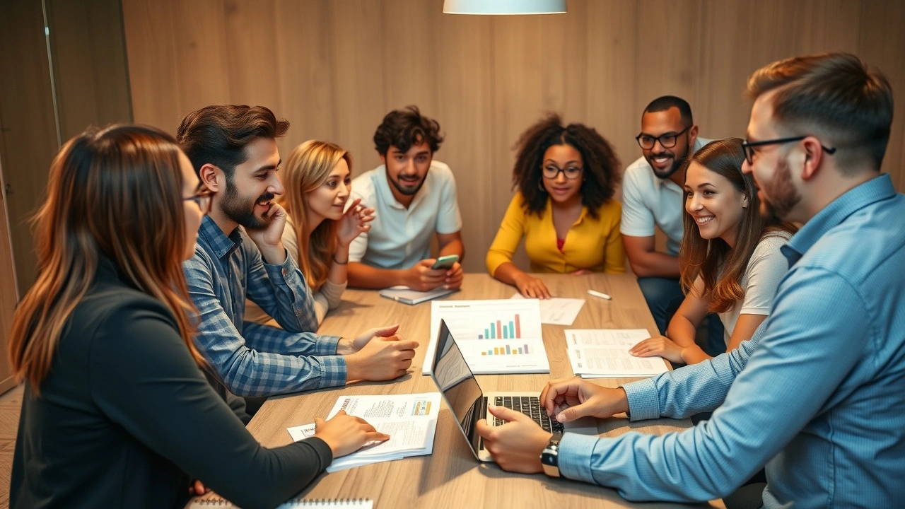 groupe d'individus discutant du financement participatif