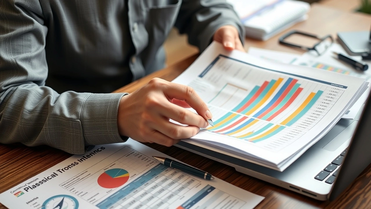 person examinant un budget sur un bureau