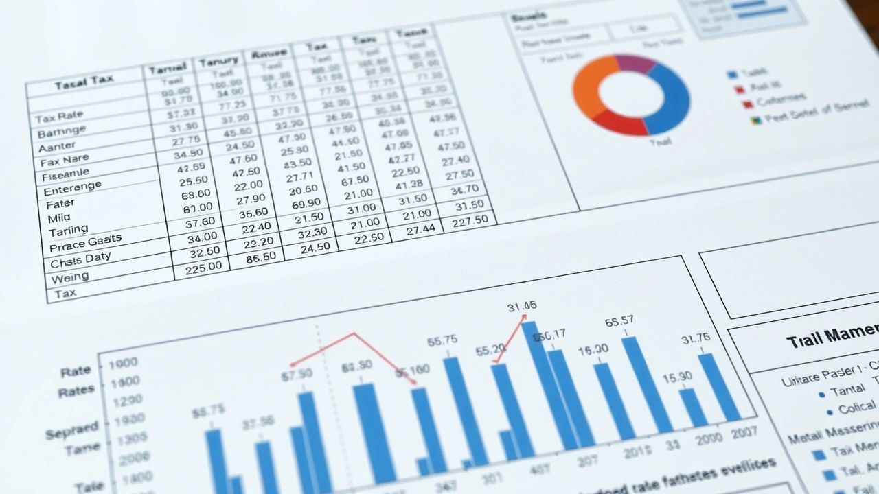 tableau de suivi des prélèvements fiscaux avec graphiques