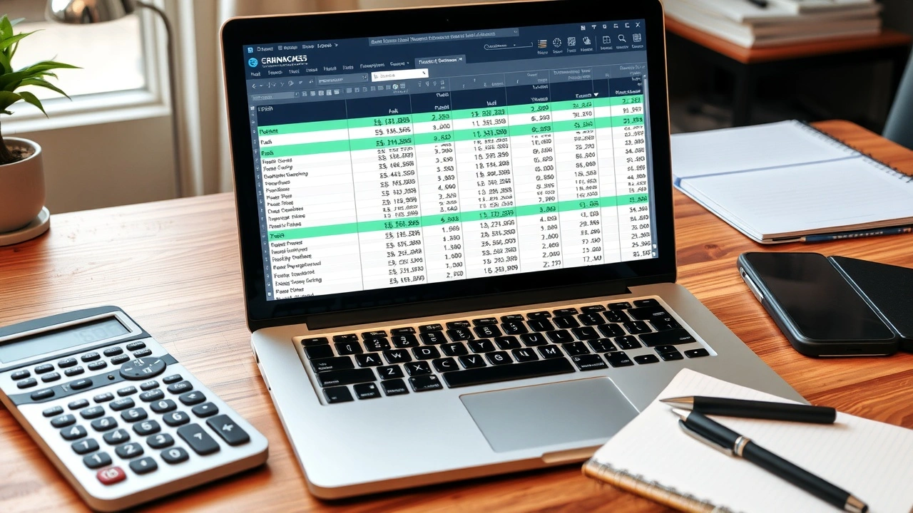 tableau de suivi des prélèvements fiscaux sur un ordinateur