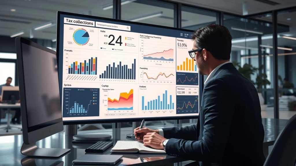 Un tableau de suivi des prélèvements fiscaux dans un bureau moderne