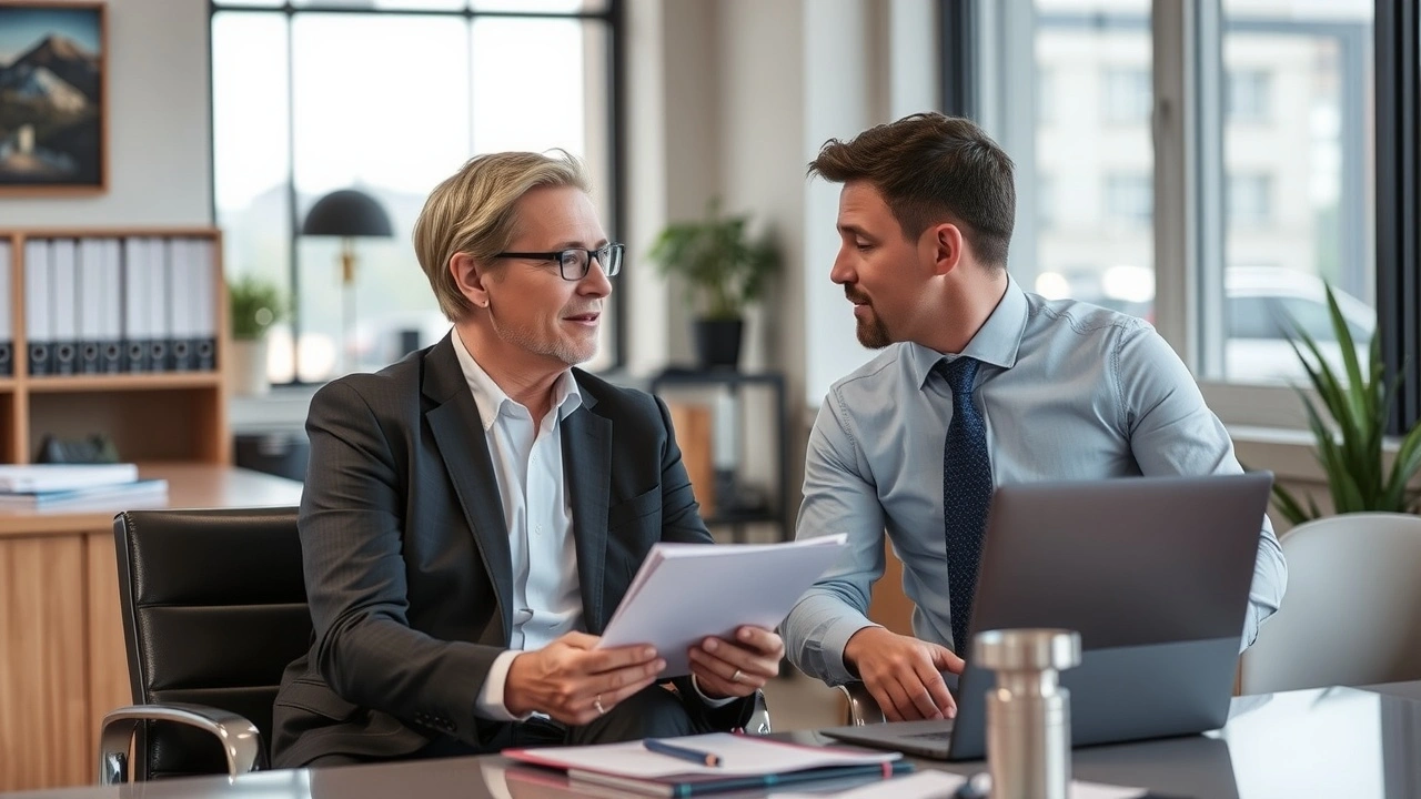 conseiller fiscal et client en discussion