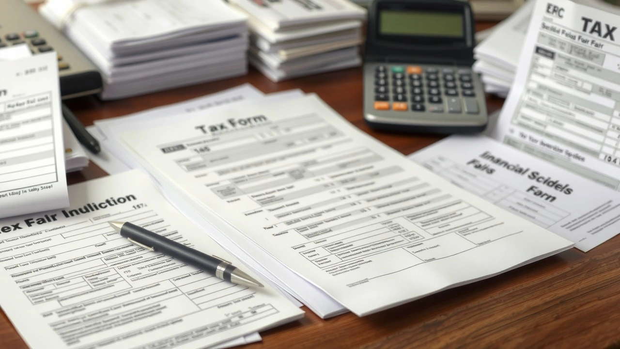 documents fiscaux sur un bureau