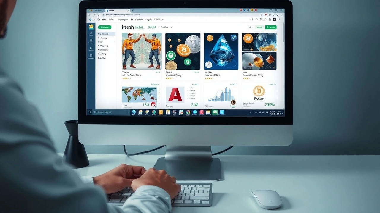 person gérant des actifs numériques sur un écran dordinateur