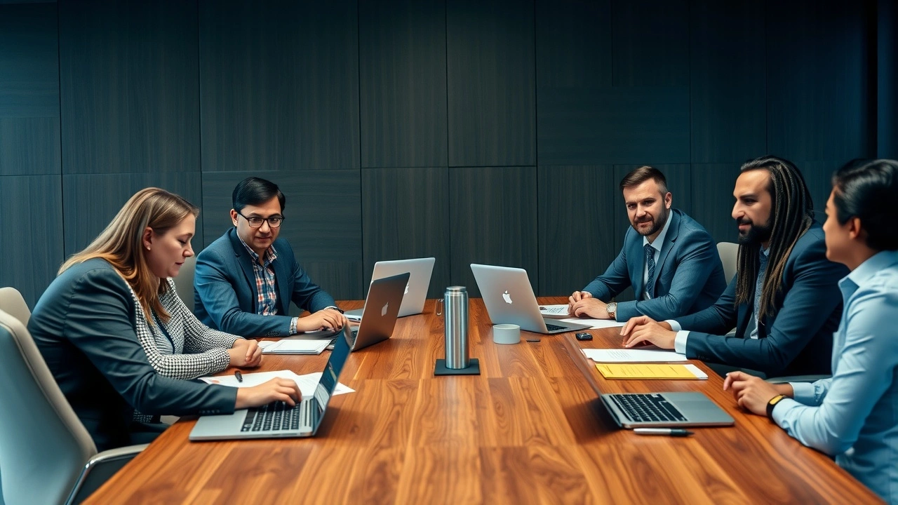 groupe d'investisseurs discutant des réglementations sur les cryptomonnaies